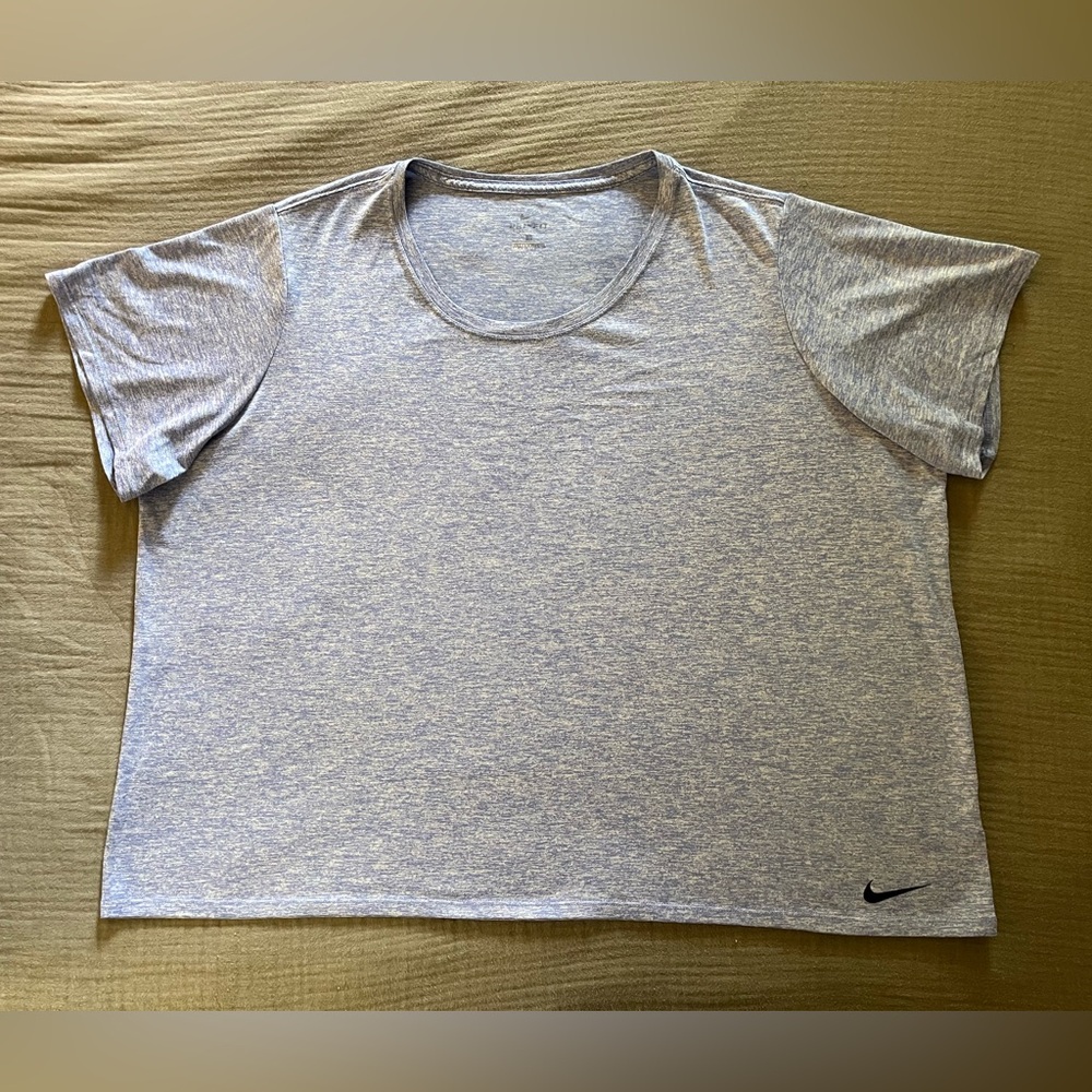 Nike Dri-Fit heathered blue short-sleeve athletic shirt top tee 3X